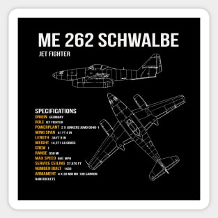 Me 262 German Fighter Jet Plane Sticker